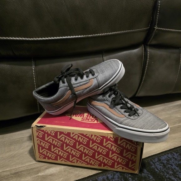 Vans Ward Textile Black Grey Brown Sidestripe Low Top Sneakers VN0A5KR6N42 4Y - Picture 2 of 6